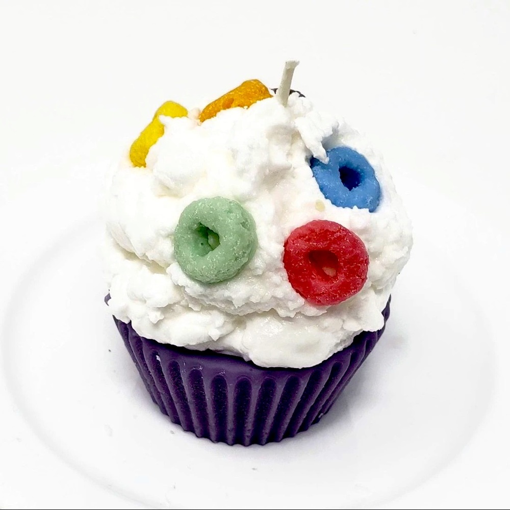 Cupcake Candle-FRUIT LOOP SCENT